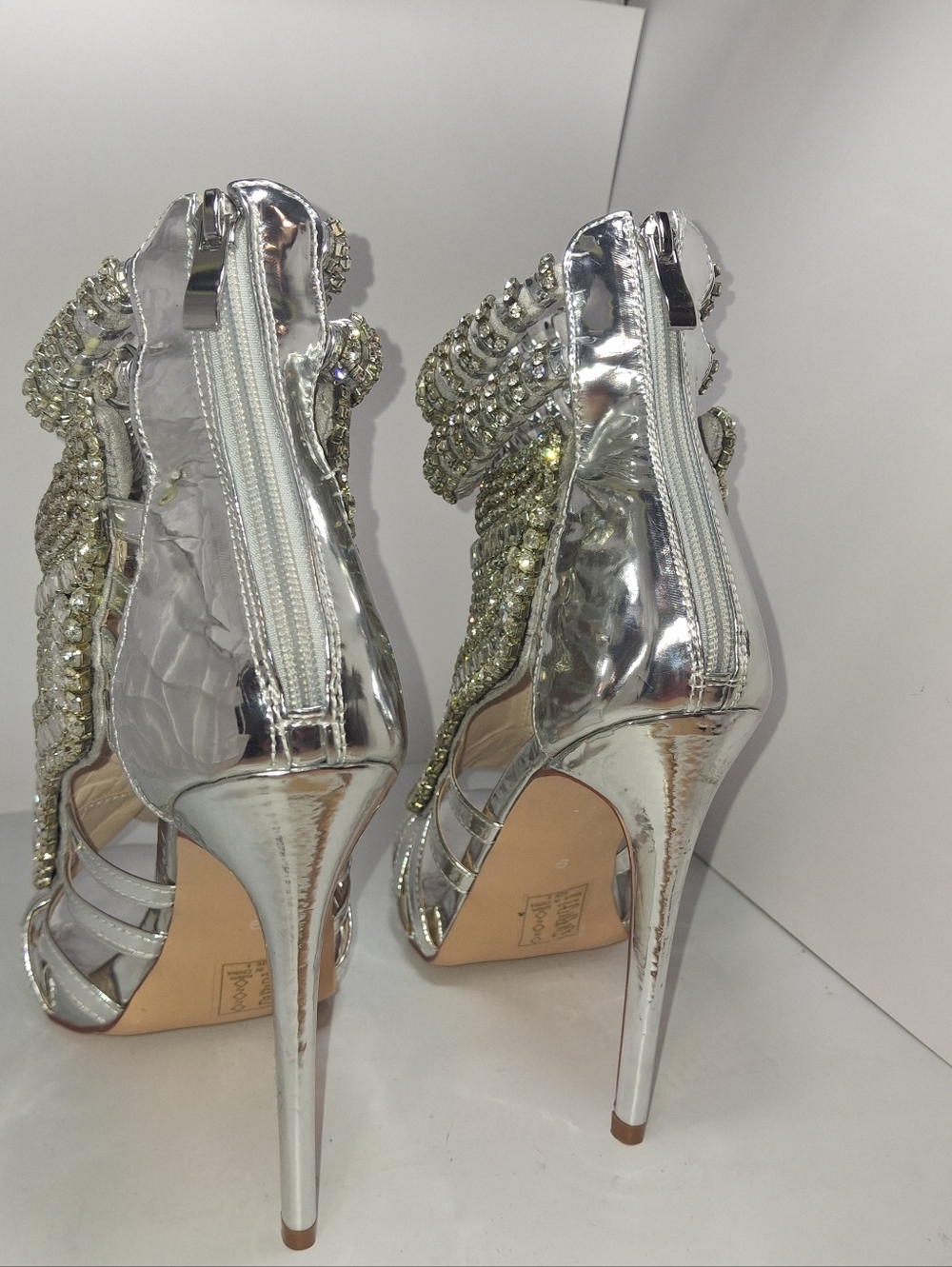 Azalea Wang Push Your Luck Stiletto Sandal In Silver (Runs Big) - Picture 9 of 13